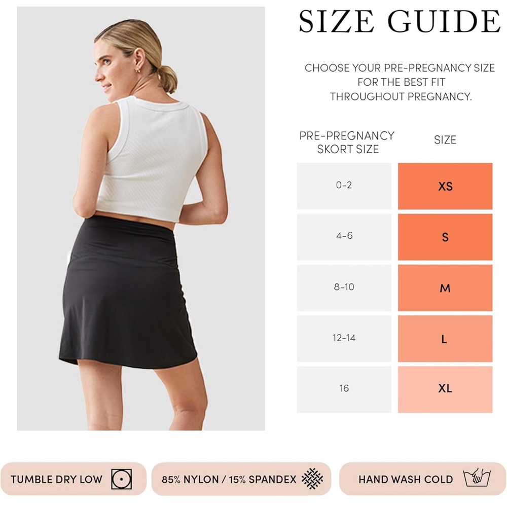 Ingrid & Isabel Maternity Active Skort High-Waisted Skirt w/ Built-In Shorts - Picture 7 of 7